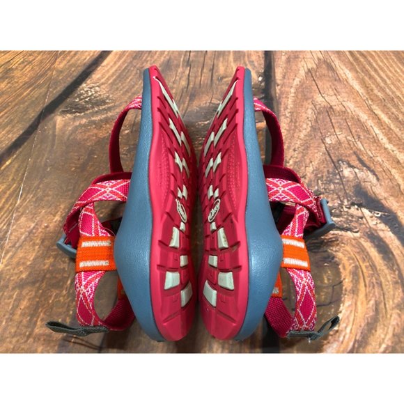 Chaco Z1 Ecotread Sandal Boho Rasberry Pink Girls 3 (6t43) - Picture 6 of 10